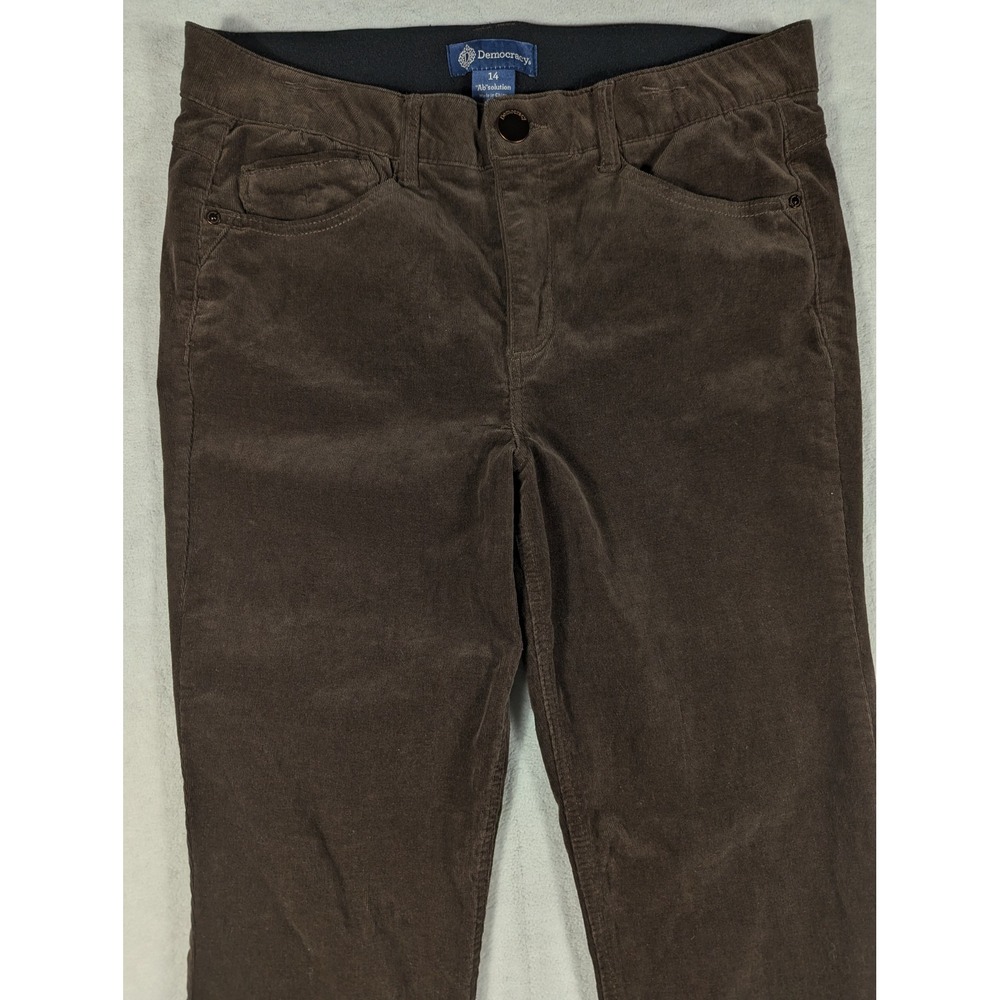 Democracy Ab-solution Dark Brown 5-pocket Corduroy Pants Womens Size 14‎ - Picture 3 of 8
